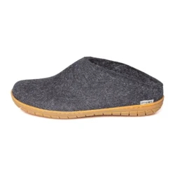 Glerups - felt slipper with rubber soles - dark grey