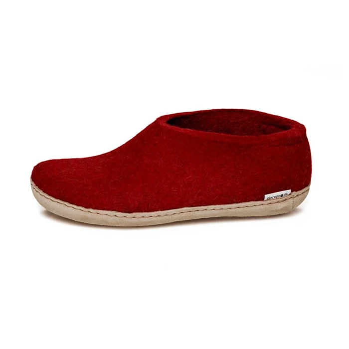 Glerups felt shoes - red