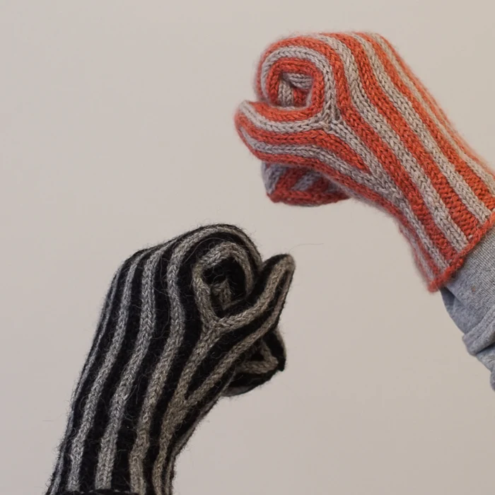 TRS Striped Mittens
