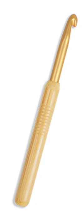 Bamboo Crochet Needle w/ metal hook