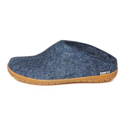 Glerups - felt slipper with rubber soles - denim
